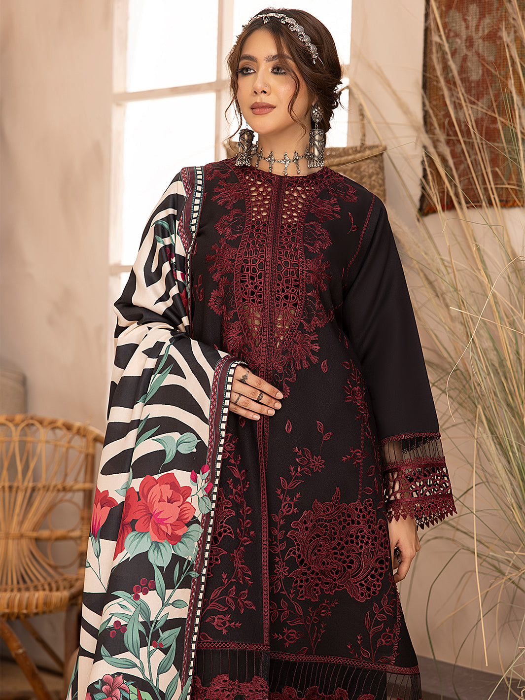 Binilyas - 1907 - A | 3 PC KARANDI UNSTITCH