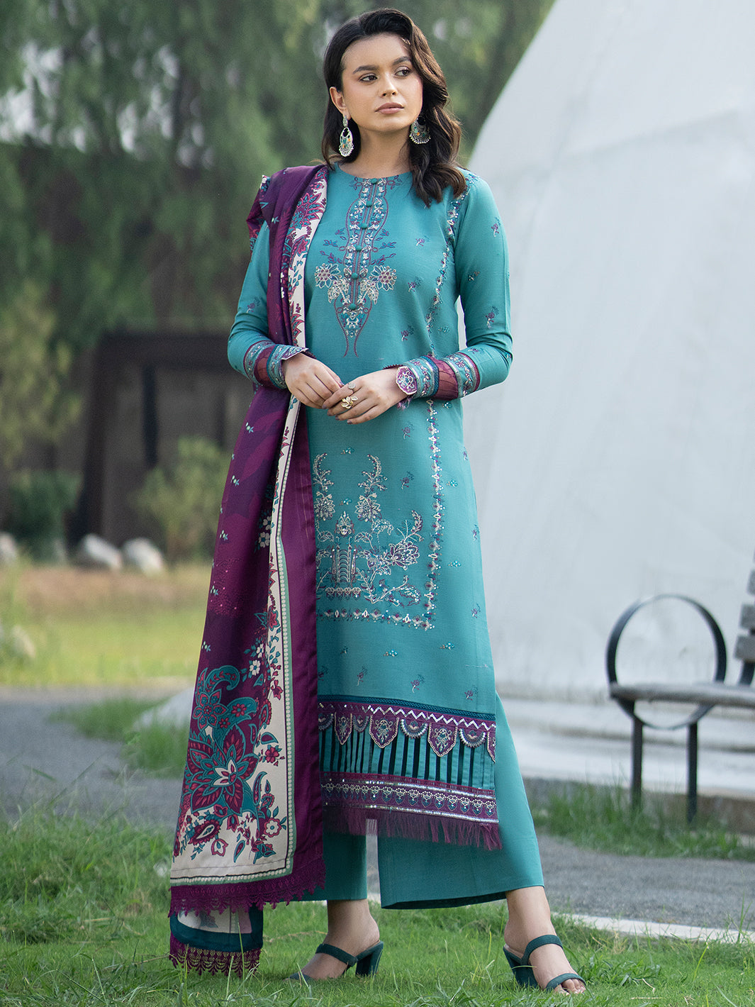 Binilyas - 1912 - A | 3 PC Khaddar Unstitched