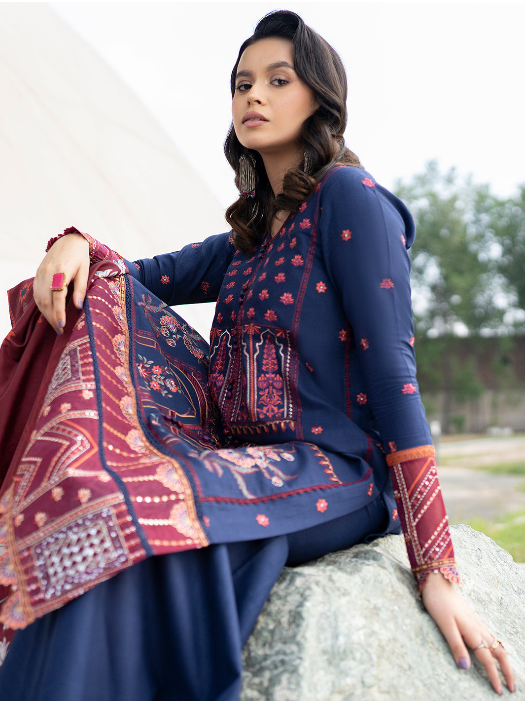 Binilyas - 1915 - A | 3 PC Khaddar Unstitched