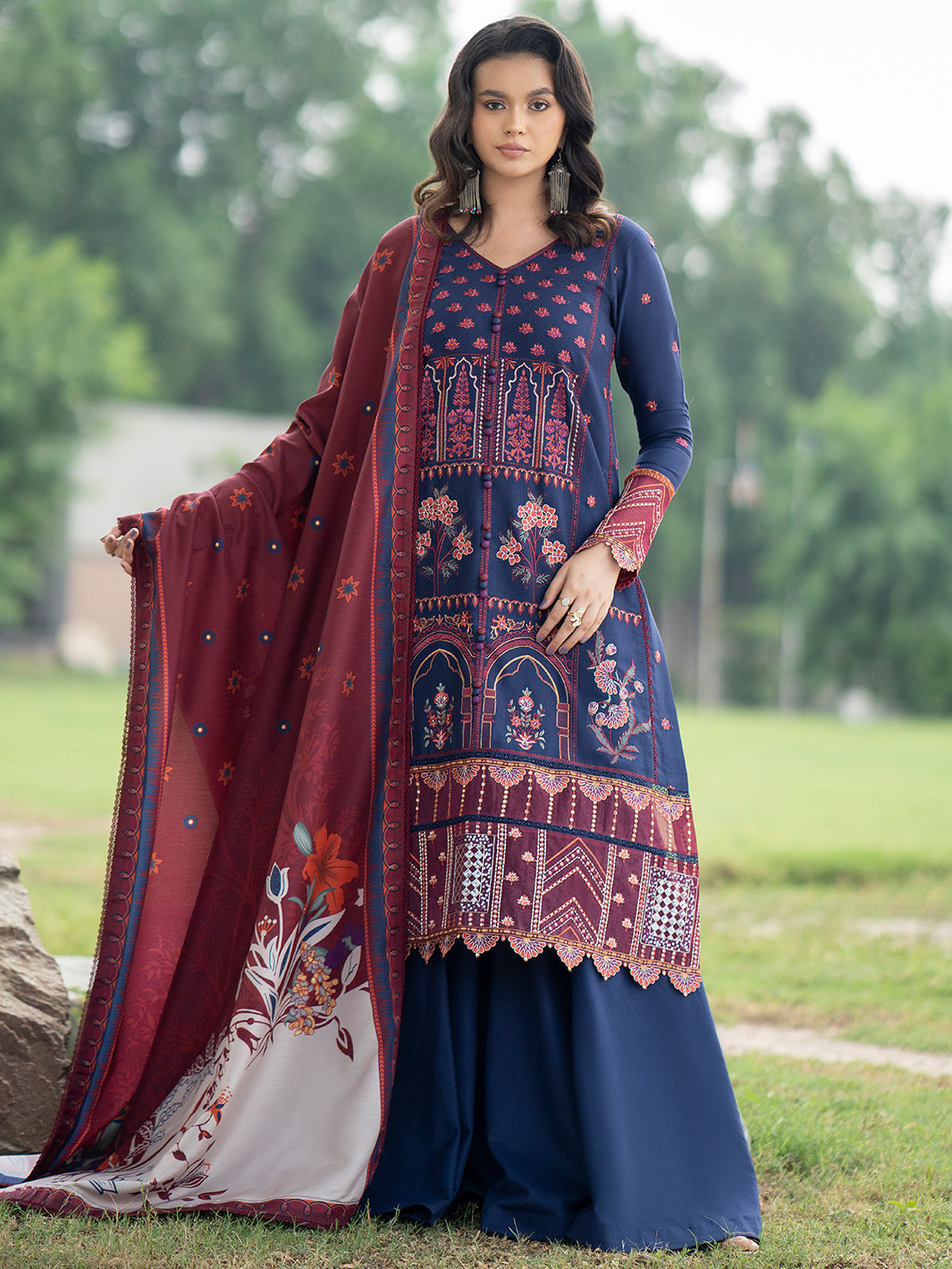 Binilyas - 1915 - A | 3 PC Khaddar Unstitched