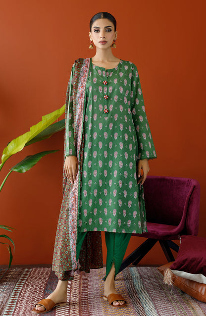 Orient - Unstitched 3 Piece Printed Cambric Shirt , Cambric Pant and Lawn Dupatta