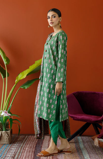 Orient - Stitched 3 Piece Printed Cambric Shirt , Cambric Pant and Lawn Dupatta