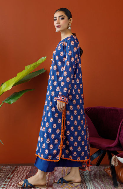 Orient - Unstitched 3 Piece Printed Cambric Shirt , Cambric Pant and Lawn Dupatta