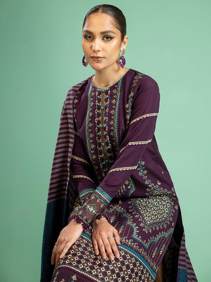 Binilyas - 1942 - A | 3 PC Khaddar Unstitch