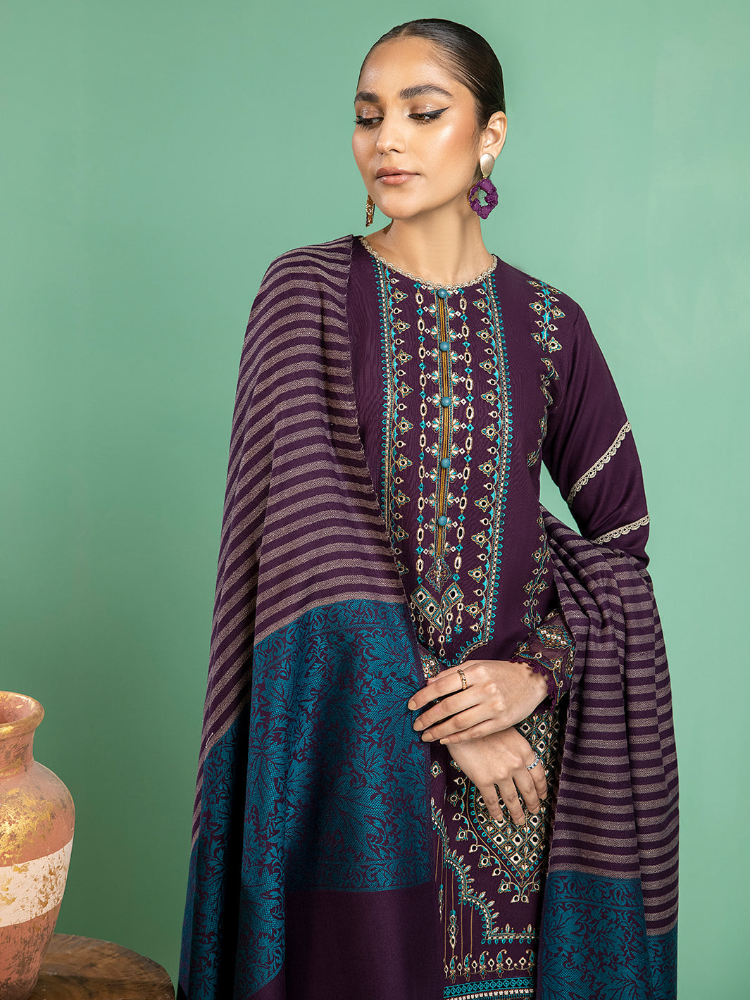 Binilyas - 1942 - A | 3 PC Khaddar Unstitch