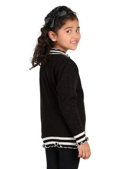 Edenrobe - Girl's Black Sweater - EGTSWT19-010