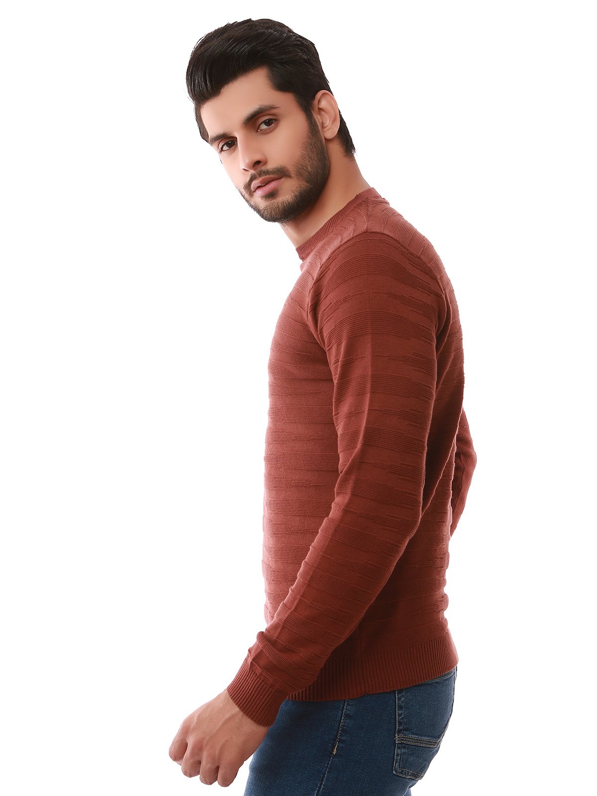 Edenrobe - Men's Brown Sweater - EMTSWT19-002