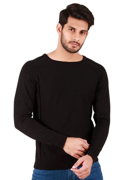 Edenrobe - Men's Black Sweater - EMTSWT19-003