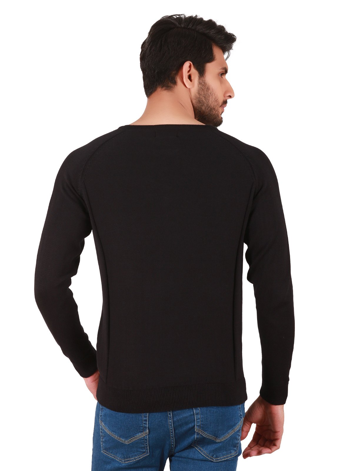 Edenrobe - Men's Black Sweater - EMTSWT19-003