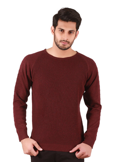 Edenrobe - Men's Burgundy Sweater - EMTSWT19-005