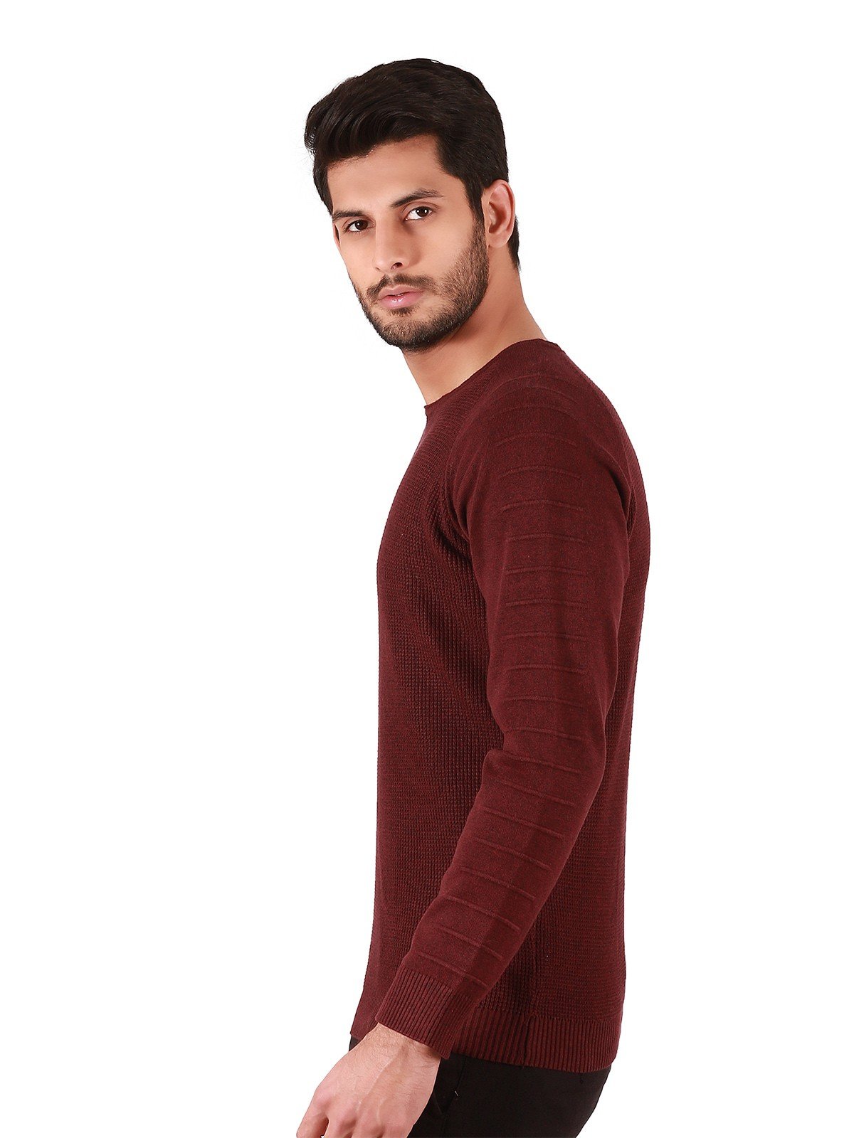 Edenrobe - Men's Burgundy Sweater - EMTSWT19-005