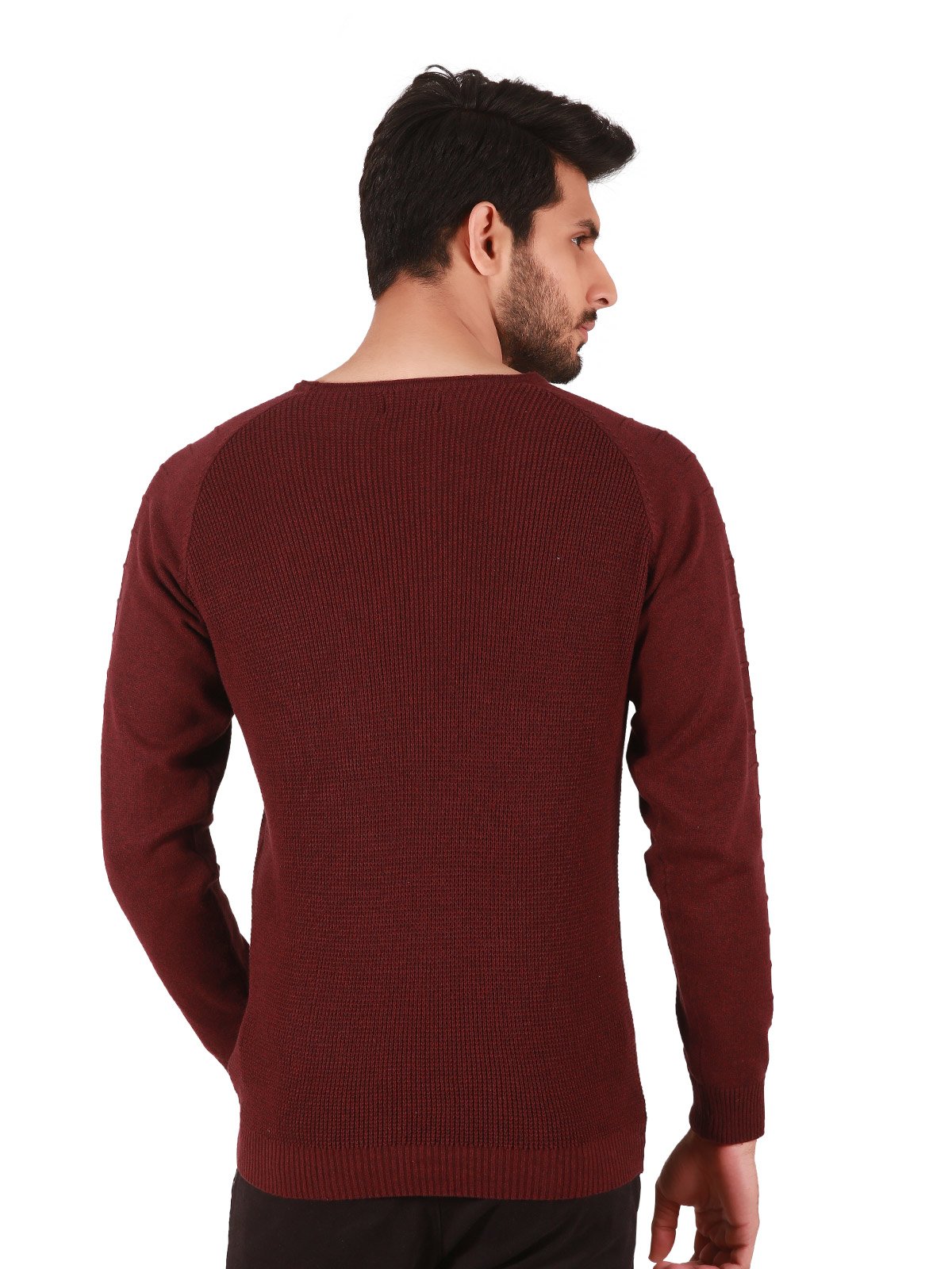 Edenrobe - Men's Burgundy Sweater - EMTSWT19-005