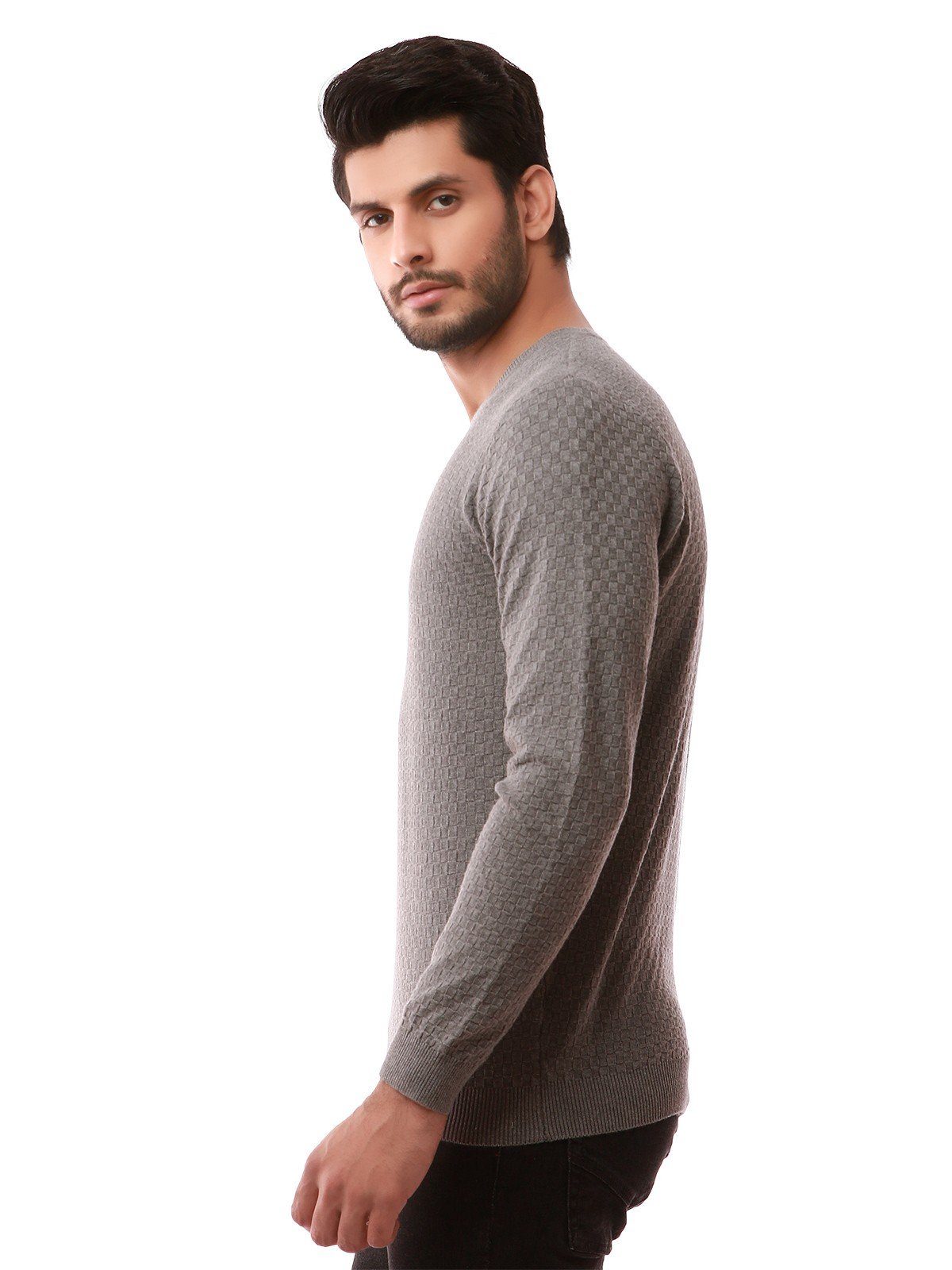 Edenrobe - Men's Grey Sweater - EMTSWT19-009