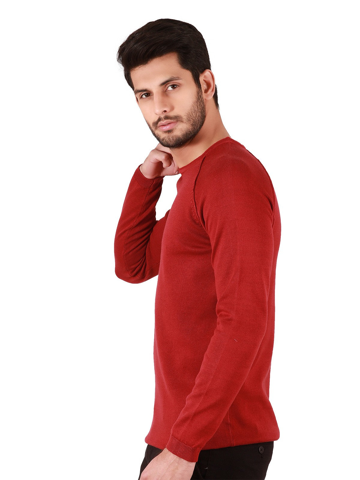 Edenrobe - Men's Maroon Sweater - EMTSWT19-010