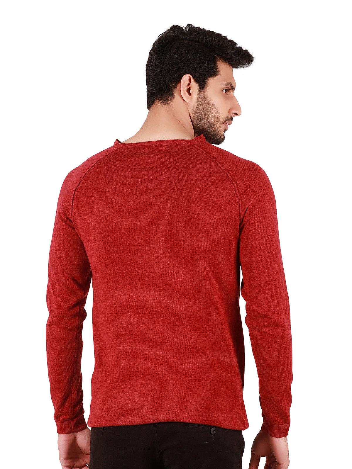 Edenrobe - Men's Maroon Sweater - EMTSWT19-010