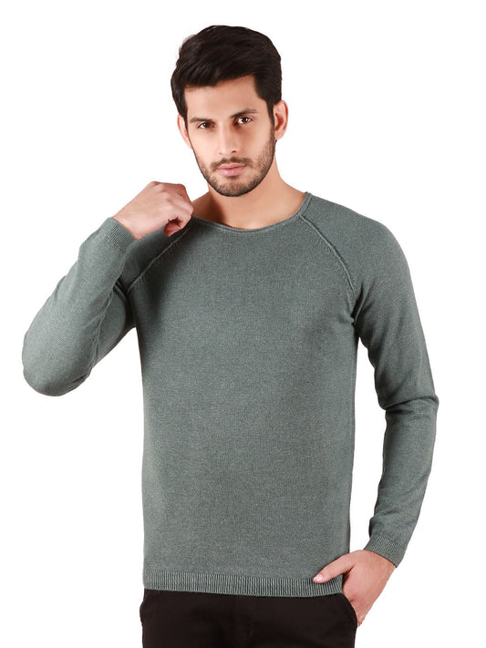 Edenrobe - Men's Sea Green Sweater - EMTSWT19-013