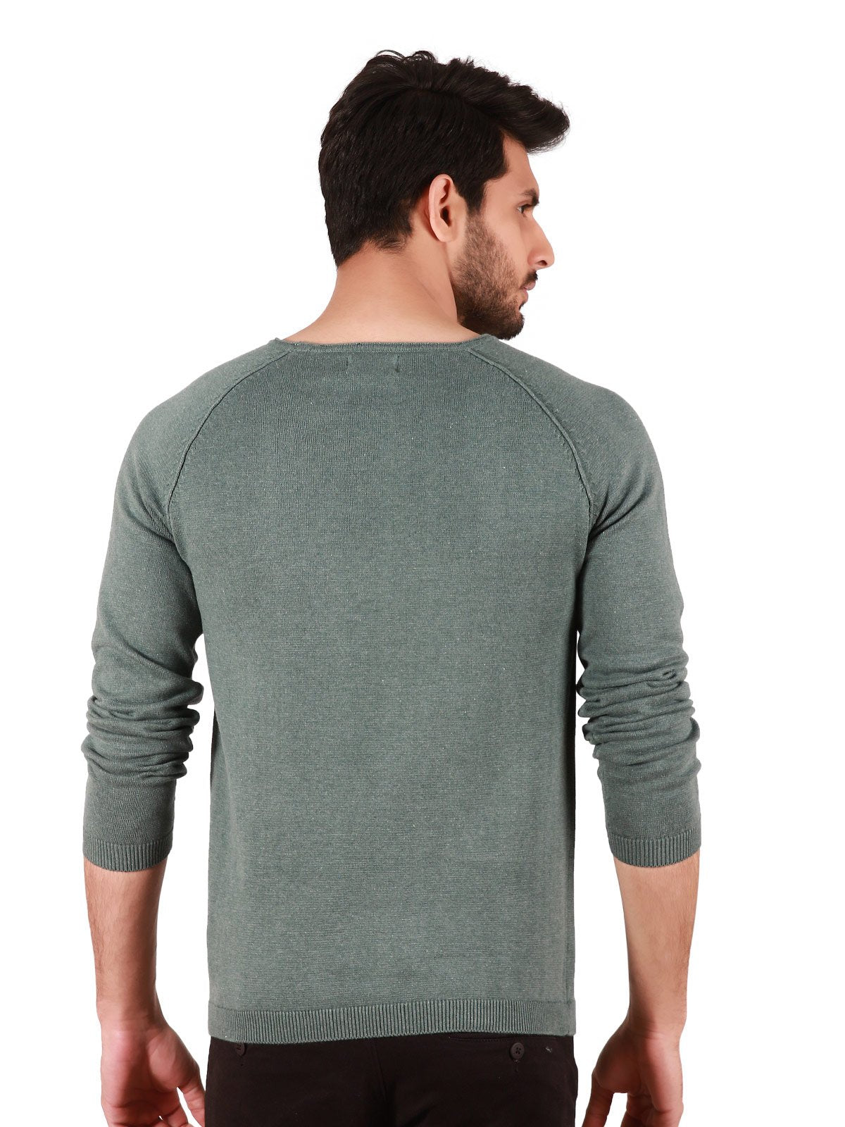 Edenrobe - Men's Sea Green Sweater - EMTSWT19-013
