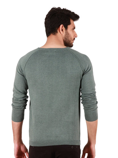 Edenrobe - Men's Sea Green Sweater - EMTSWT19-013