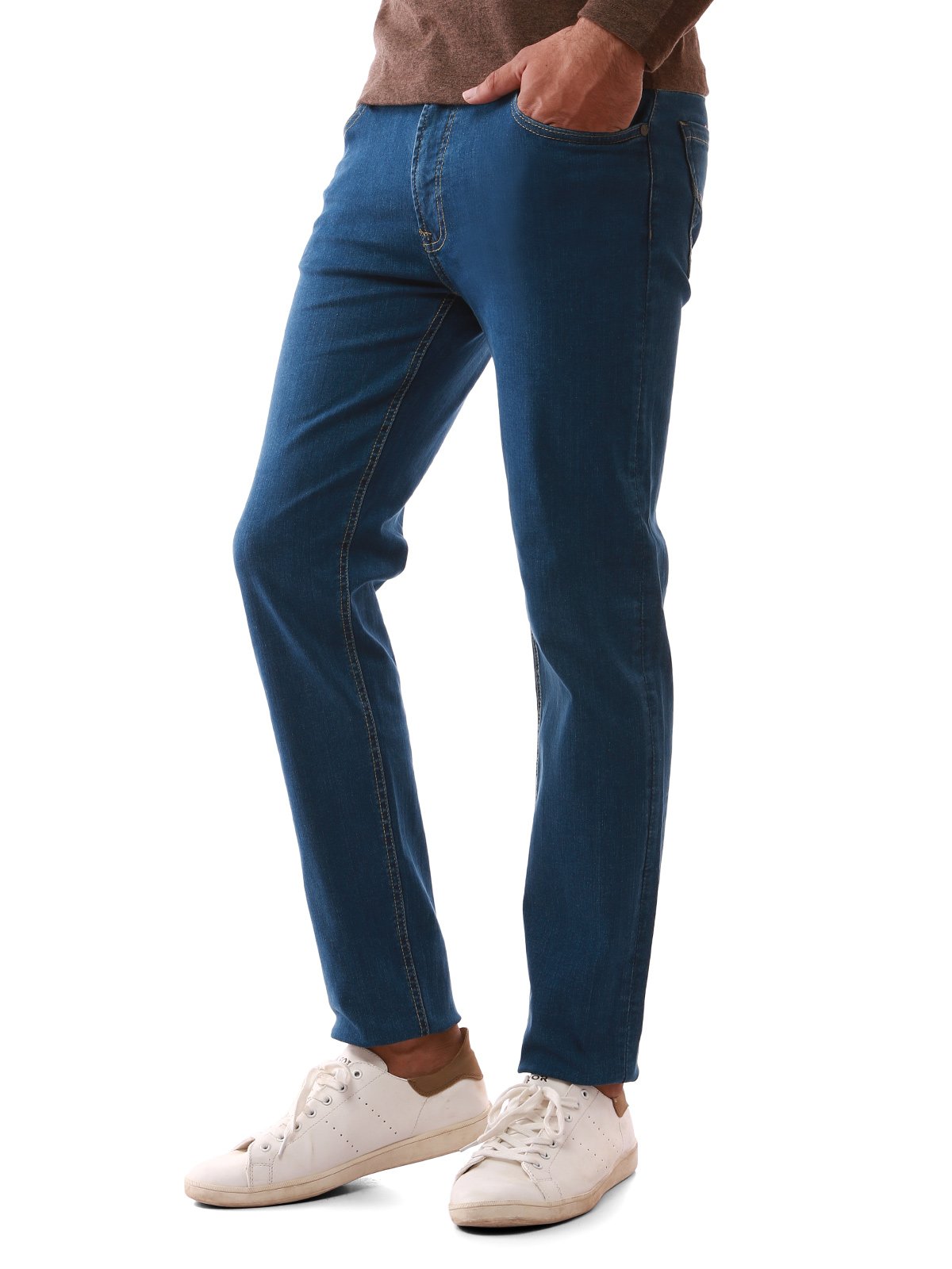 Edenrobe - Men's Denim Blue Denim Pant - EMBPD19-009