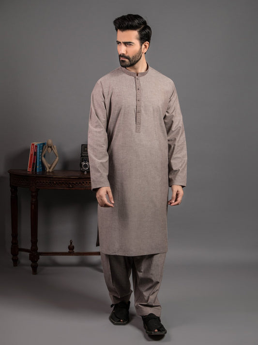 Edenrobe - Men's Zinc Kurta Shalwar - EMTKS19S-40776