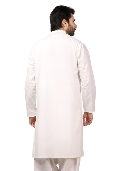 Edenrobe - Men's Off White Kurta Shalwar - EMTKS19S-40789
