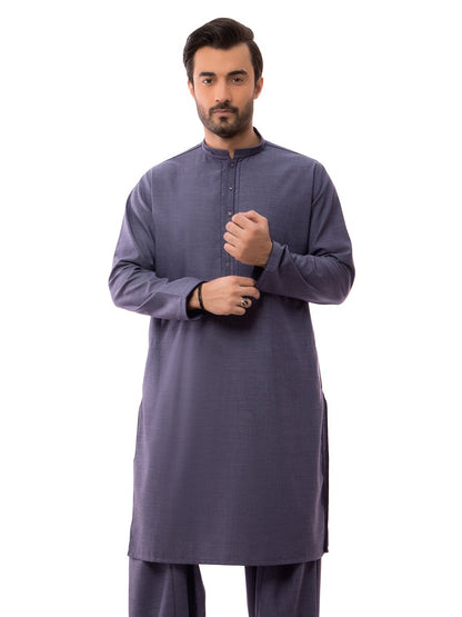 Edenrobe - Men's Blue Kurta Shalwar - EMTKS19S-40830