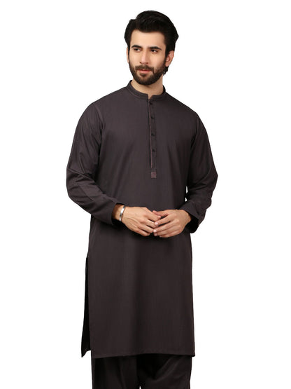 Edenrobe - Men's Mauve Kurta Shalwar - EMTKS19W-40806