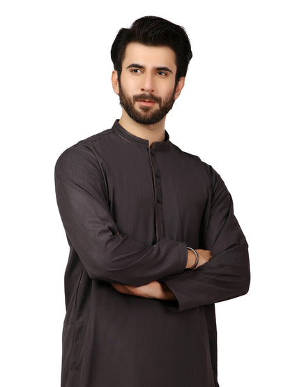 Edenrobe - Men's Mauve Kurta Shalwar - EMTKS19W-40806