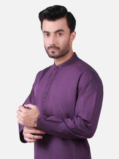 Edenrobe - Men's Purple Kurta - EMTK19S-9755