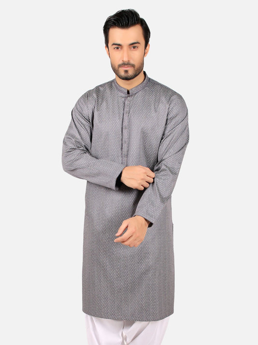 Edenrobe - Men's Steel Grey Kurta - EMTK19S-9773
