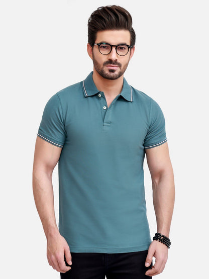 Edenrobe - Men's Teal Polo Shirt - EMTPS19-023