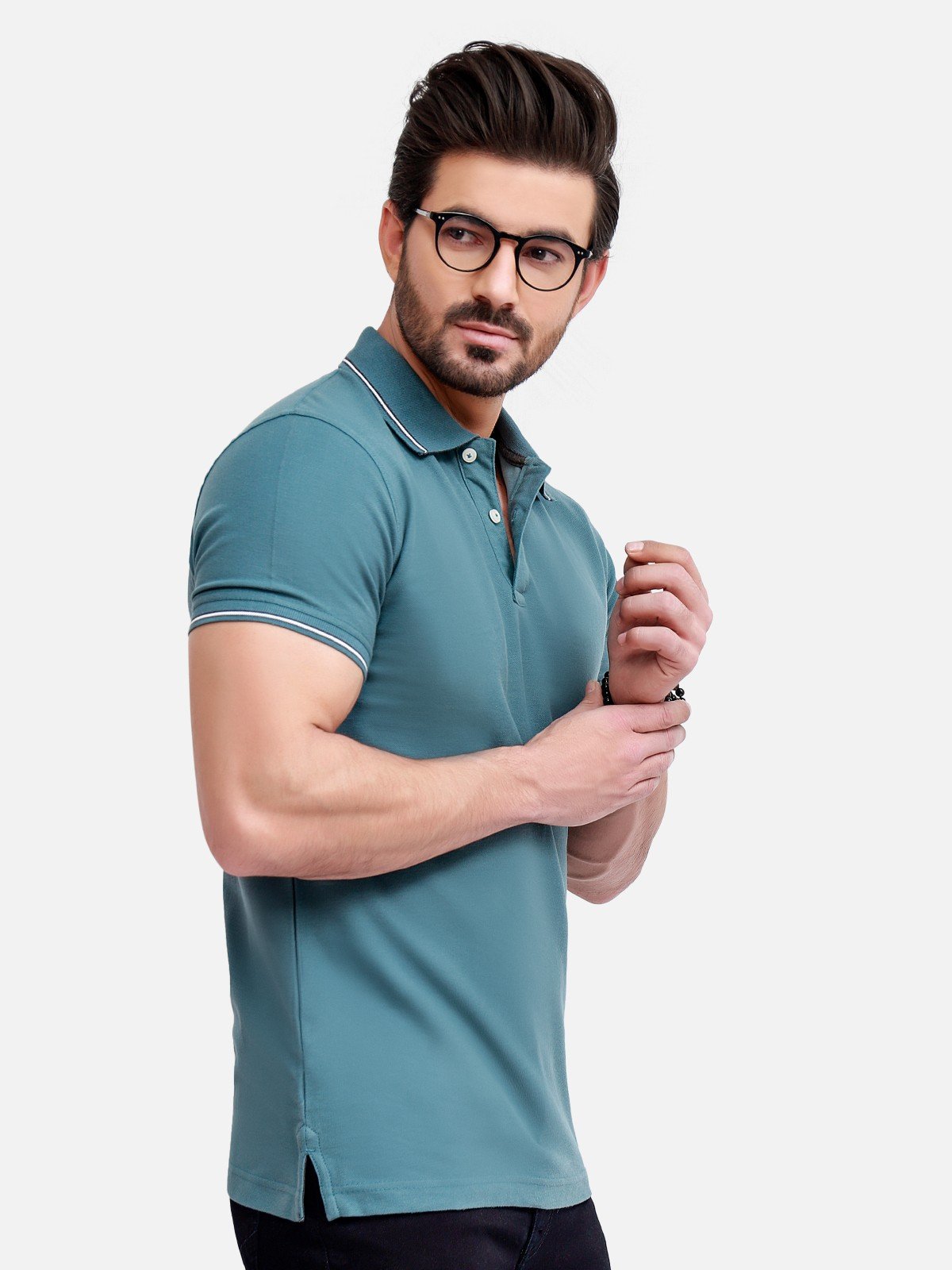 Edenrobe - Men's Teal Polo Shirt - EMTPS19-023