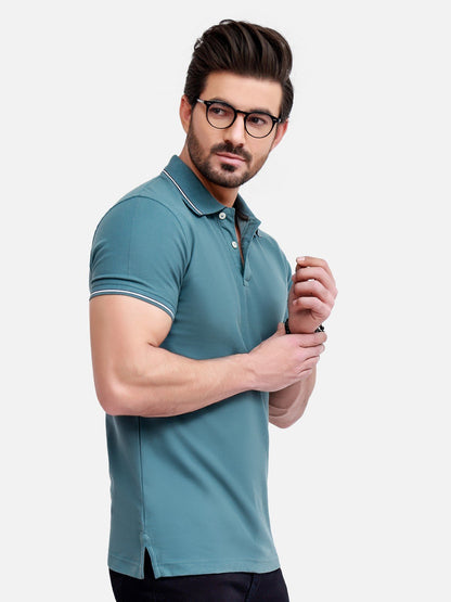 Edenrobe - Men's Teal Polo Shirt - EMTPS19-023
