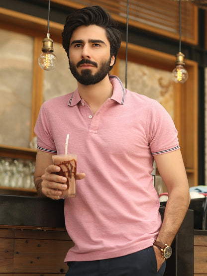 Edenrobe - Men's Pink Lavender Polo Shirt - EMTPS19-028