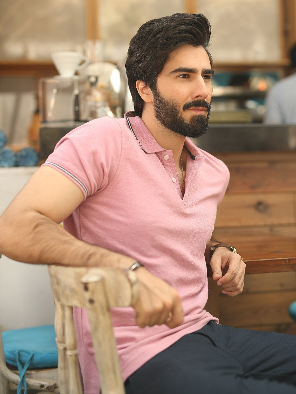 Edenrobe - Men's Pink Lavender Polo Shirt - EMTPS19-028
