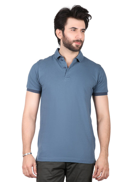 Edenrobe - Men's Teal Polo Shirt - EMTPS19-064