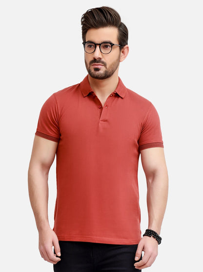 Edenrobe - Men's Rust Polo Shirt - EMTPS19-065