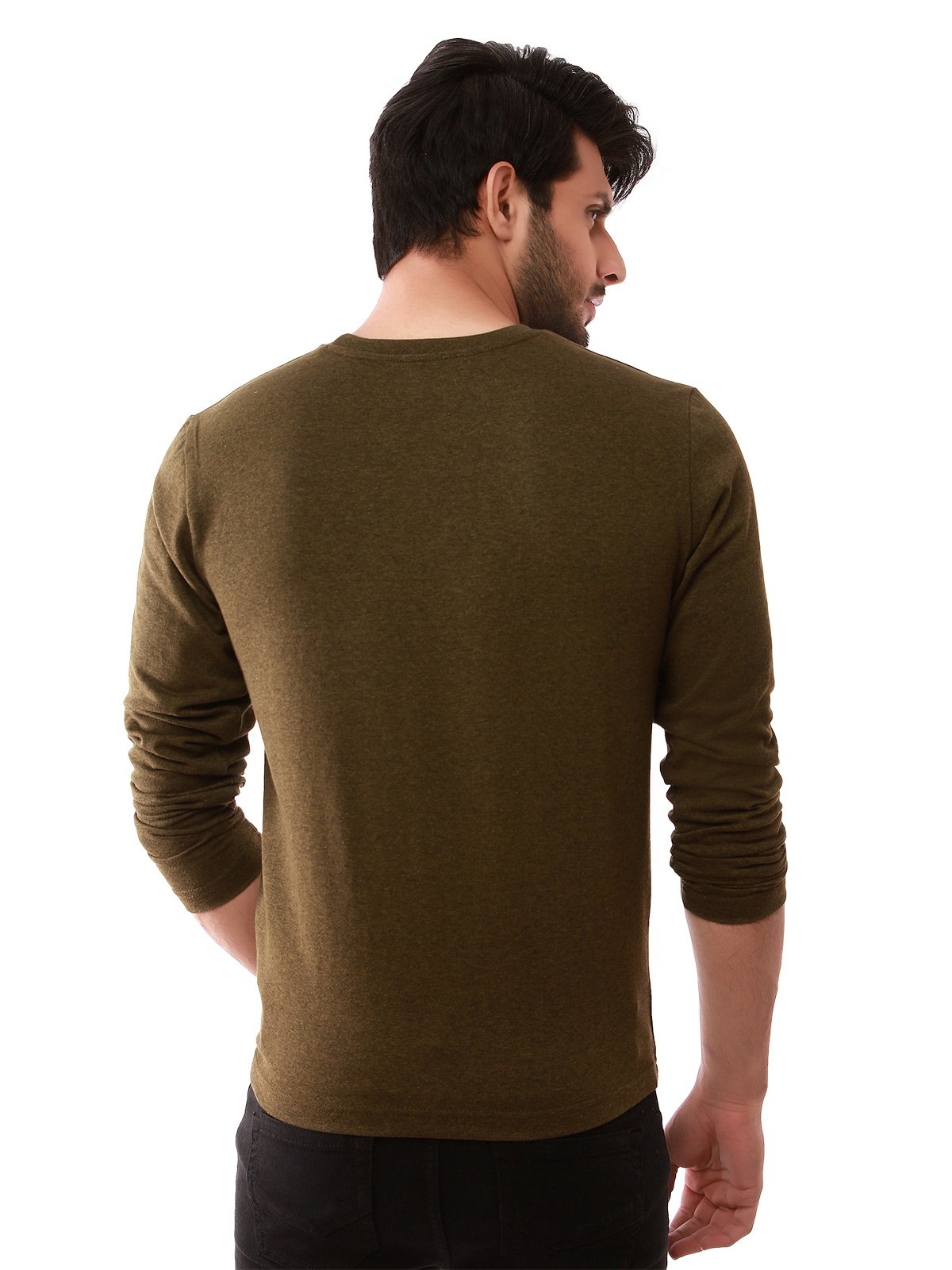 Edenrobe - Men's Dark Green SweatShirt - EMTSS19-036