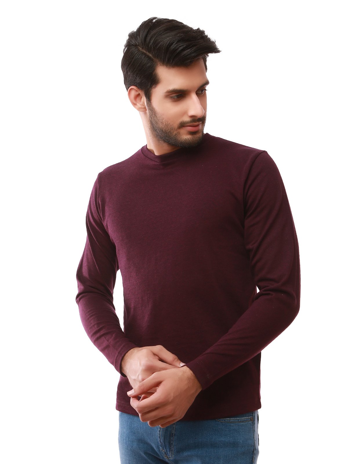 Edenrobe - Men's Dark Plum SweatShirt - EMTSS19-037