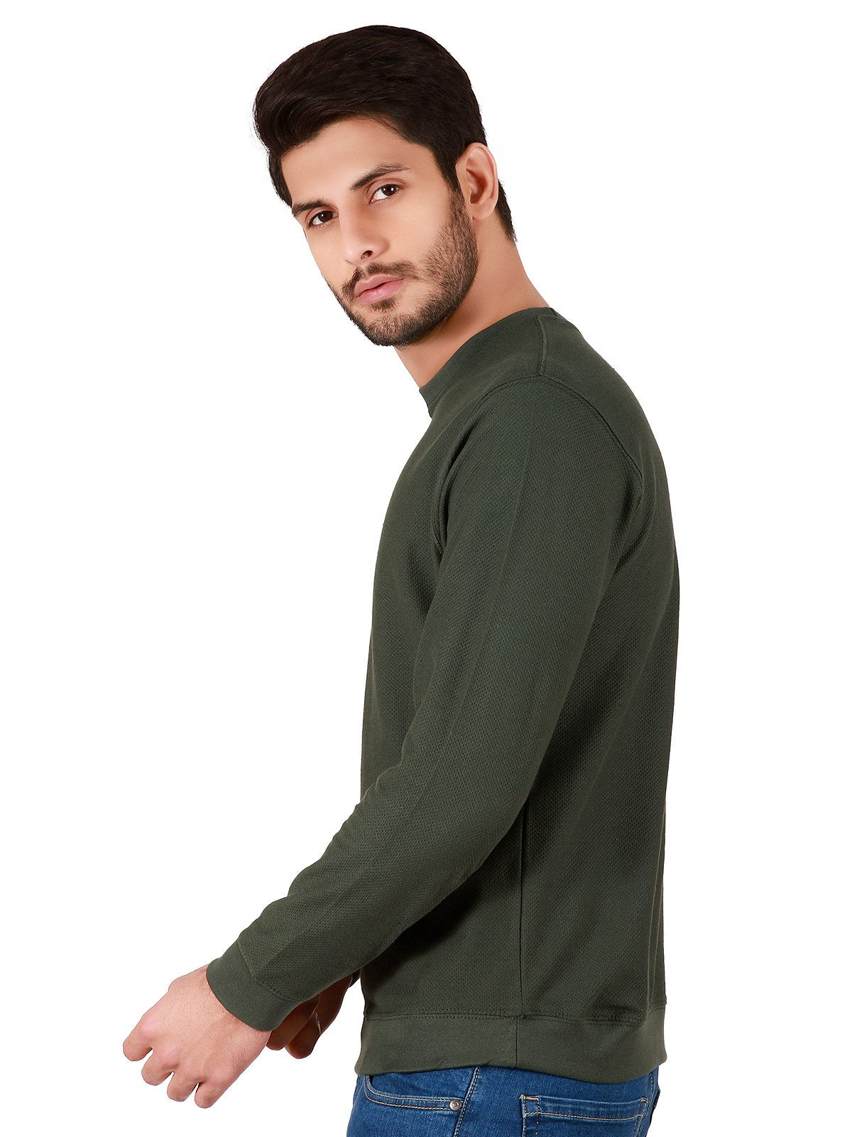 Edenrobe - Men's Bottle Green SweatShirt - EMTSS19-040