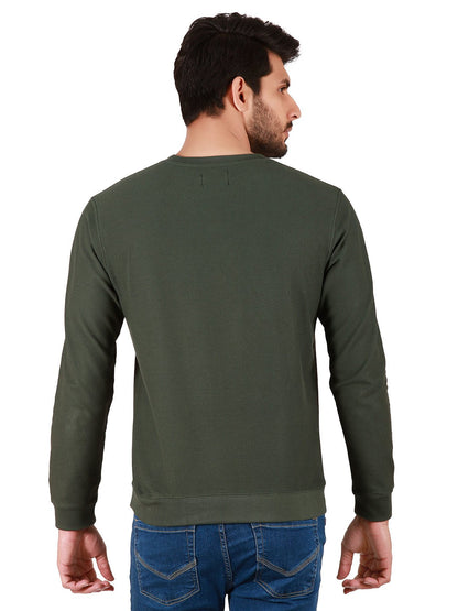Edenrobe - Men's Bottle Green SweatShirt - EMTSS19-040