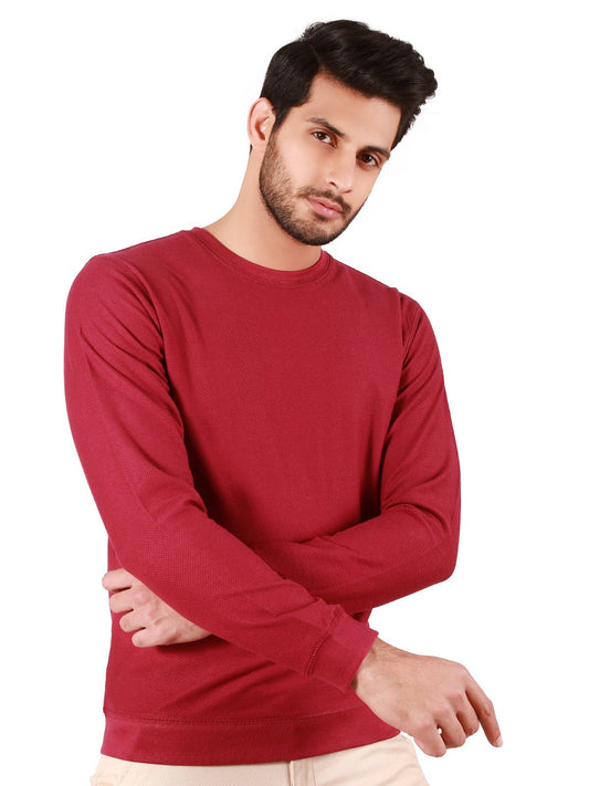 Edenrobe - Men's Magenta SweatShirt - EMTSS19-041