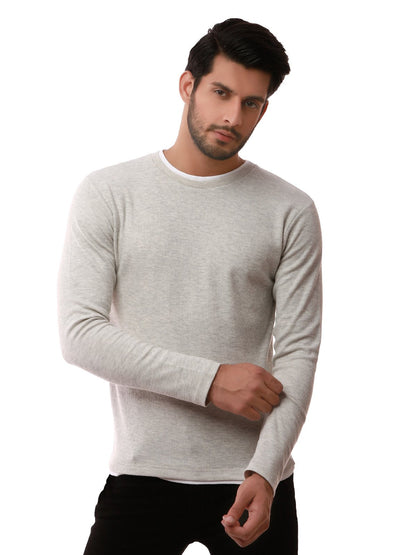 Edenrobe - Men's Off White SweatShirt - EMTSS19-044