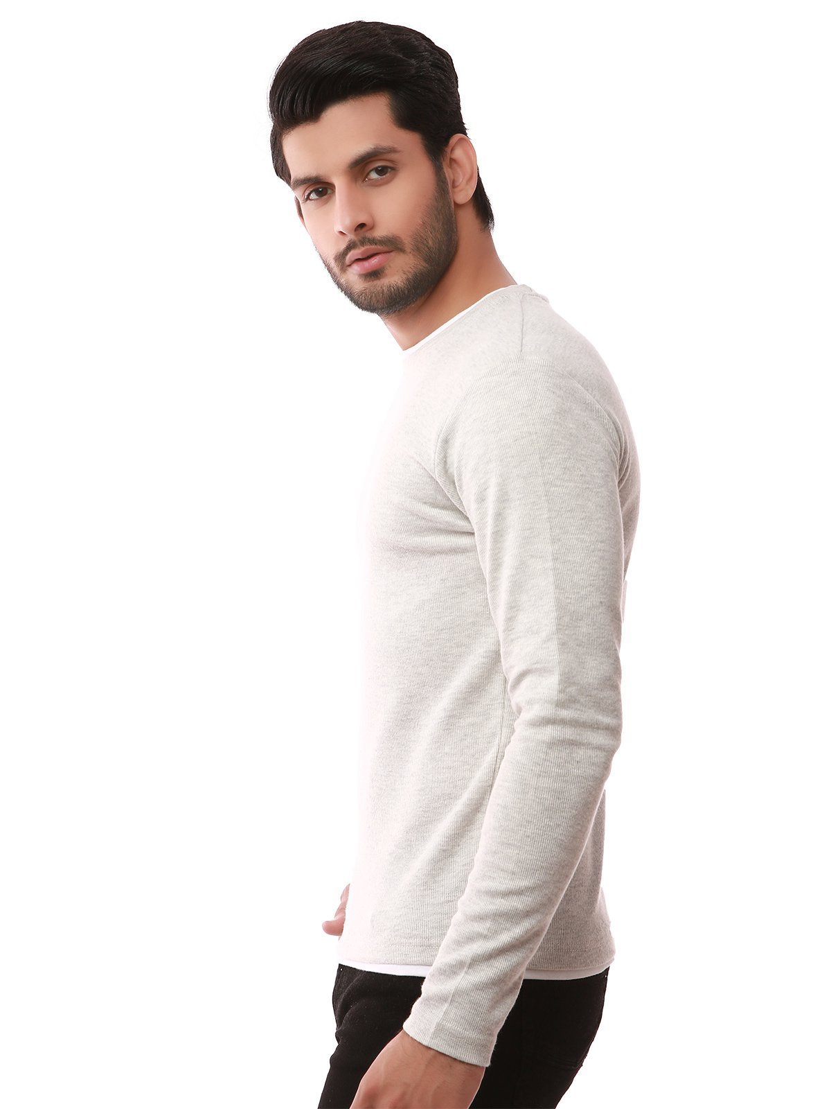 Edenrobe - Men's Off White SweatShirt - EMTSS19-044