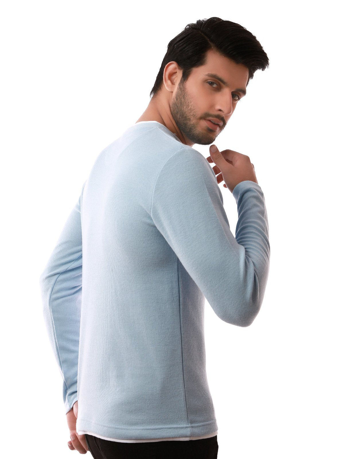 Edenrobe - Men's Sky Blue SweatShirt - EMTSS19-045