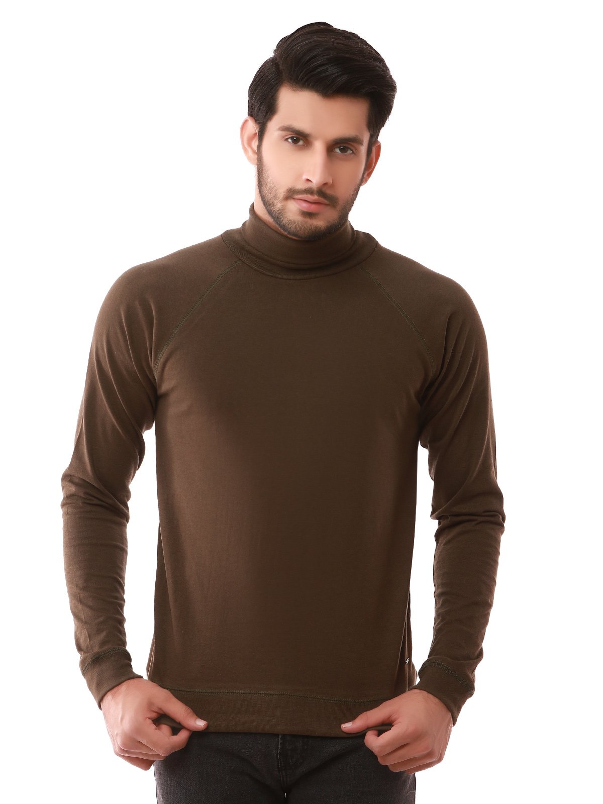 Edenrobe - Men's Olive Green SweatShirt - EMTSS19-047