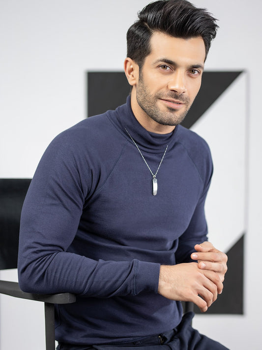 Edenrobe - Men's Navy Blue SweatShirt - EMTSS19-049