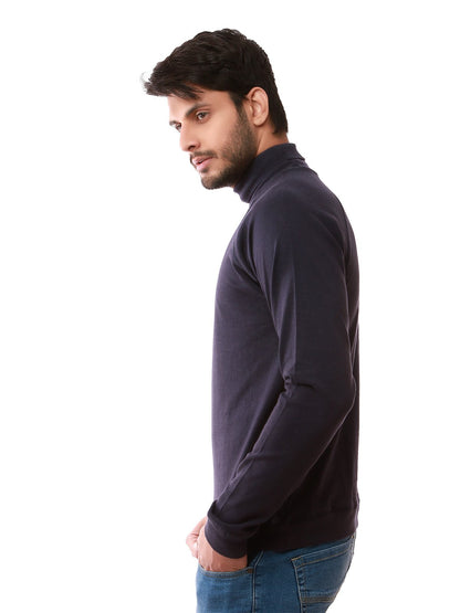 Edenrobe - Men's Navy Blue SweatShirt - EMTSS19-049