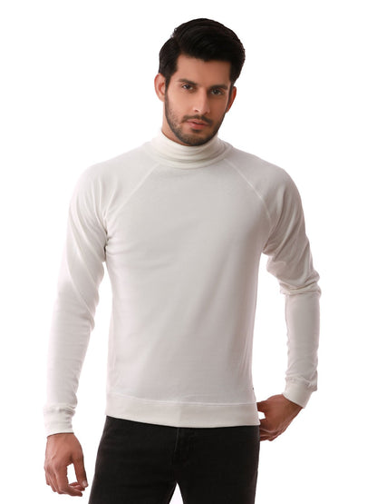 Edenrobe - Men's Off White SweatShirt - EMTSS19-050