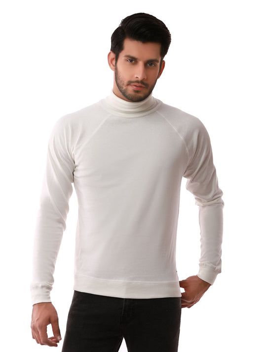 Edenrobe - Men's Off White SweatShirt - EMTSS19-050